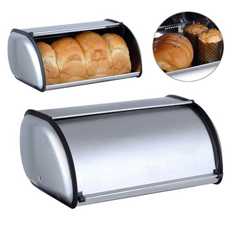 cheap stainless steel bread boxes|stainless steel countertop bread box.